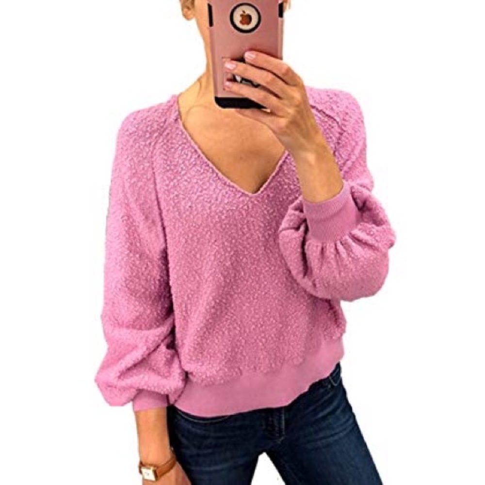 Pink Cozy Slouchy Sweater